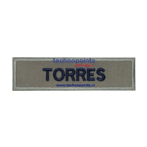 Parche Apellido Gris Verdoso S/Velcro