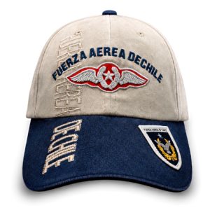 Jockey Fuerza Aérea de Chile Bordado Beige/Azul